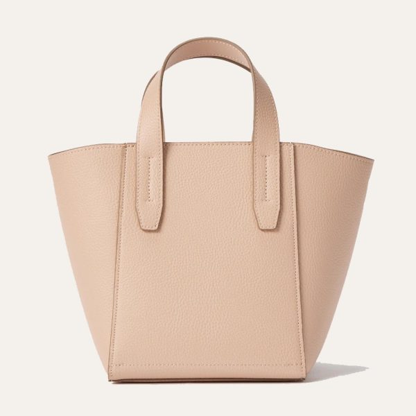 Faux Leather Wide Tote Bag